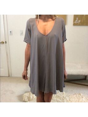 Brand grey shirt sleeve dress